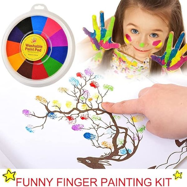 Finger Paint Set: Kids with the Brush! + FREE BOOK 