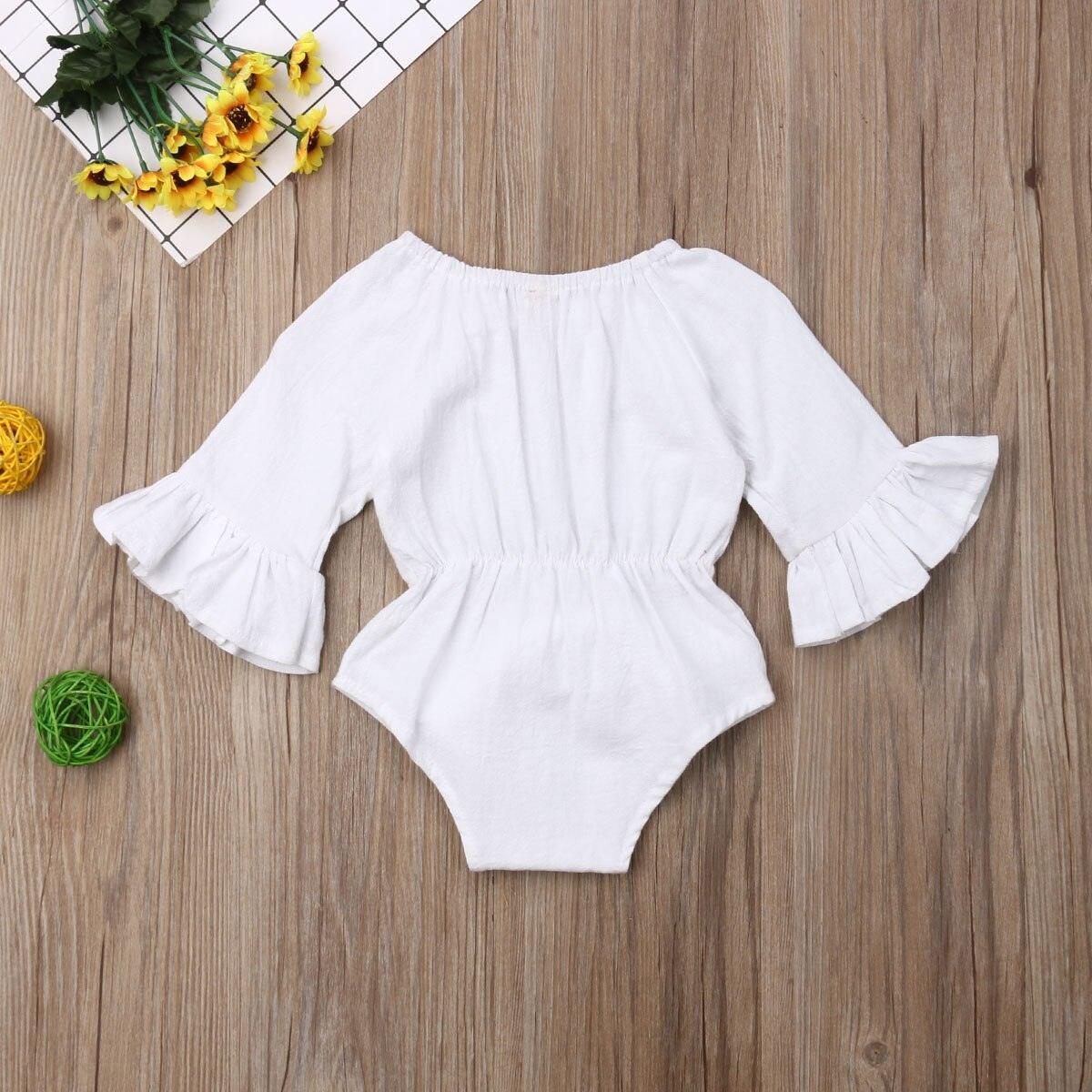 Strikdetail Flared Mouw Bodysuit